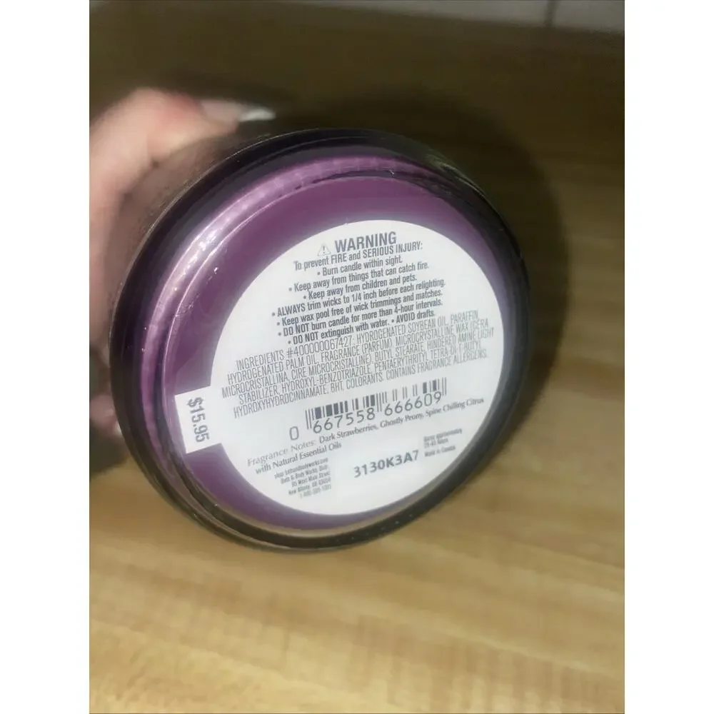New Bath & Body Works GHOUL FRIEND Scented 1 Wick 7 OZ Glass CANDLE Twist Cap - Picture 4 of 6